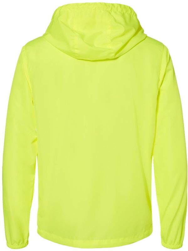 Am image of a Custom Independent Trading Co Lightweight Windbreaker Full Zip Jacket in Safety Yellow!