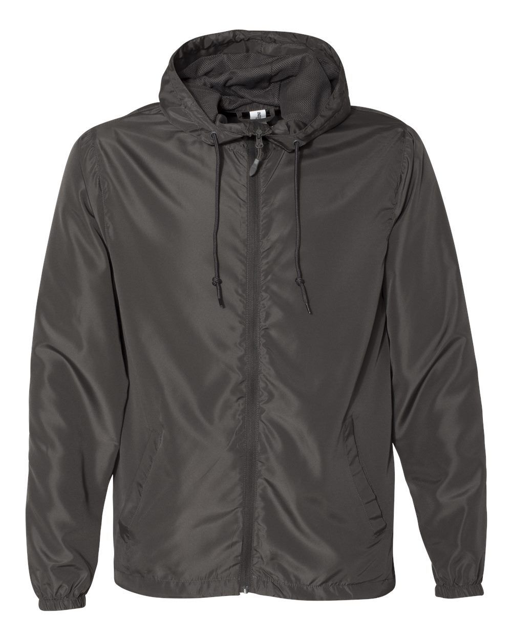 Independent Trading Co Lightweight Windbreaker Full Zip Jacket in Graphite