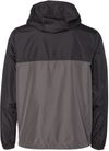 Am image of a Custom Independent Trading Co Lightweight Windbreaker Full Zip Jacket in Black/ Graphite!