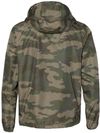 Am image of a Custom Independent Trading Co Lightweight Windbreaker Full Zip Jacket in Forest Camo!