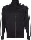 Am image of a Custom Unisex Poly Tech Full Zip Track Jacket in Black!
