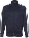 Am image of a Custom Unisex Poly Tech Full Zip Track Jacket in Classic Navy!