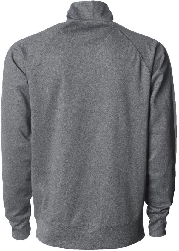 An image of a Custom Unisex Poly Tech Full Zip Track Jacket in Gunmetal Heather!