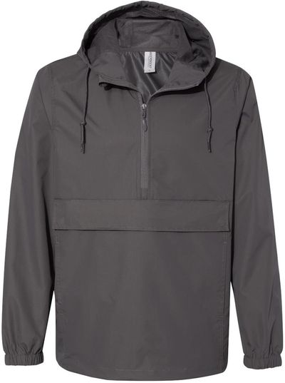 Am image of a Custom Independent Trading Co Nylon Anorak in Graphite!