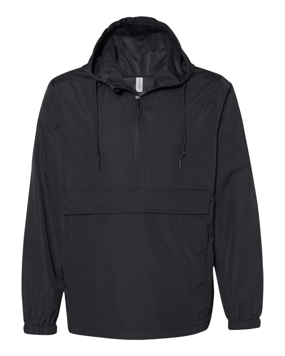 Independent Trading Co Nylon Anorak in Black