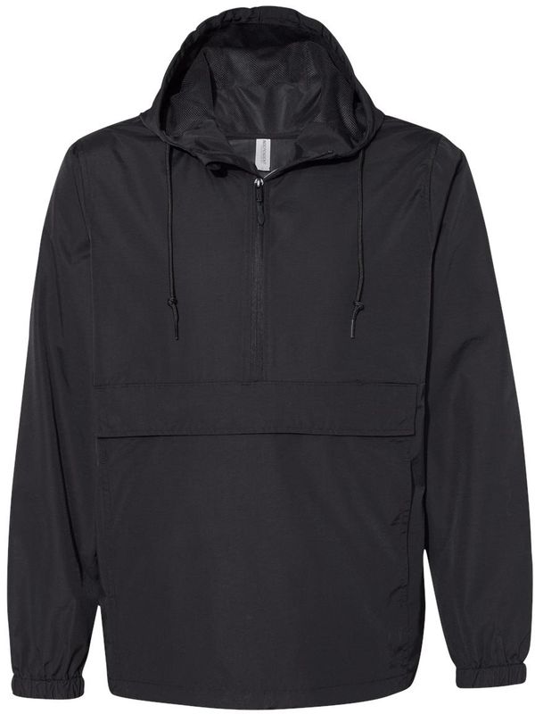 Am image of a Custom Independent Trading Co Nylon Anorak in Black!