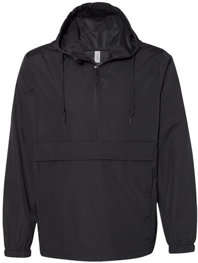 Am image of a Custom Independent Trading Co Nylon Anorak in Black!