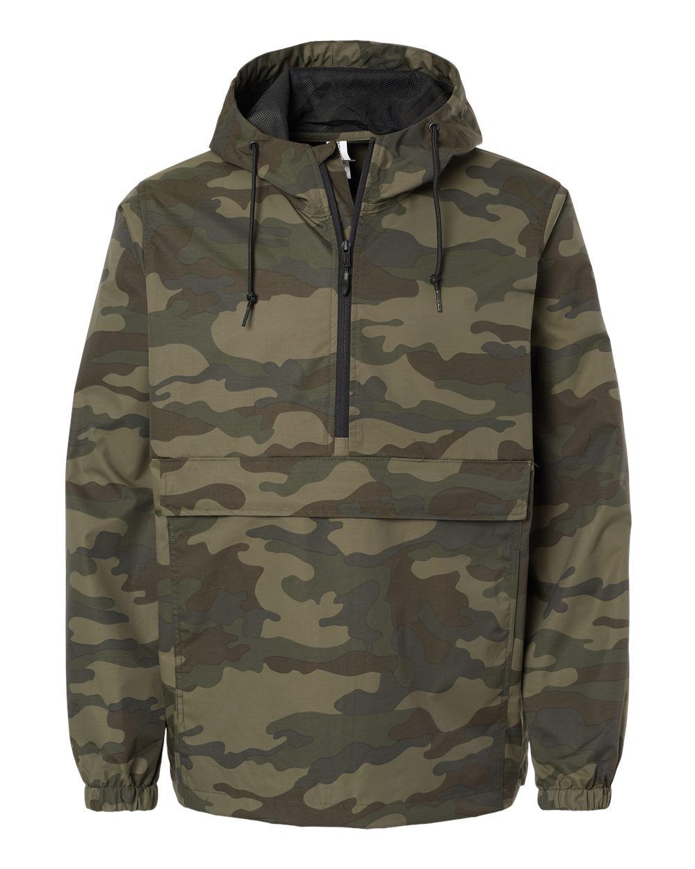 Independent Trading Co Nylon Anorak in Forest Camo