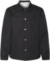 Am image of a Custom Independent Trading Co Water Resistant Windbreaker Coachs Jacket in Black!