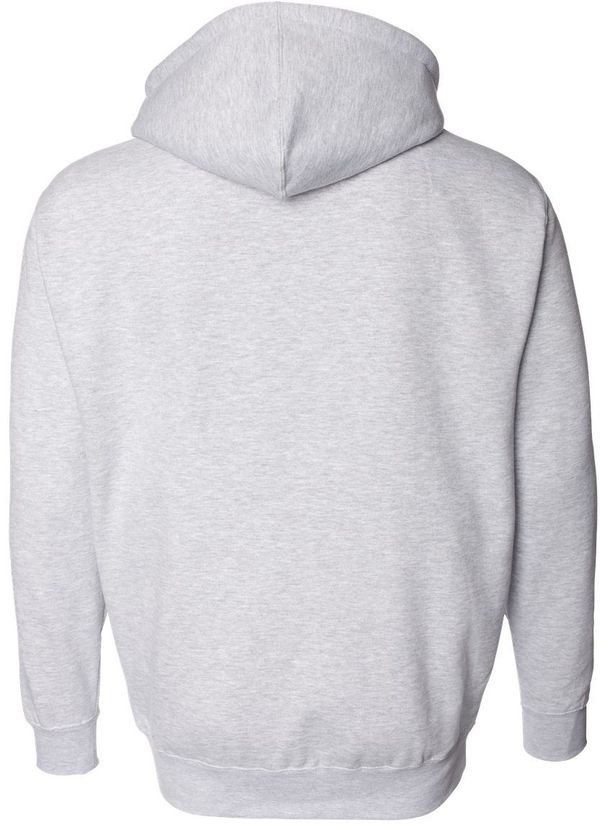 Am image of a Custom Independent Trading Co Heavyweight Full Zip Hooded Sweatshirt in Grey Heather!
