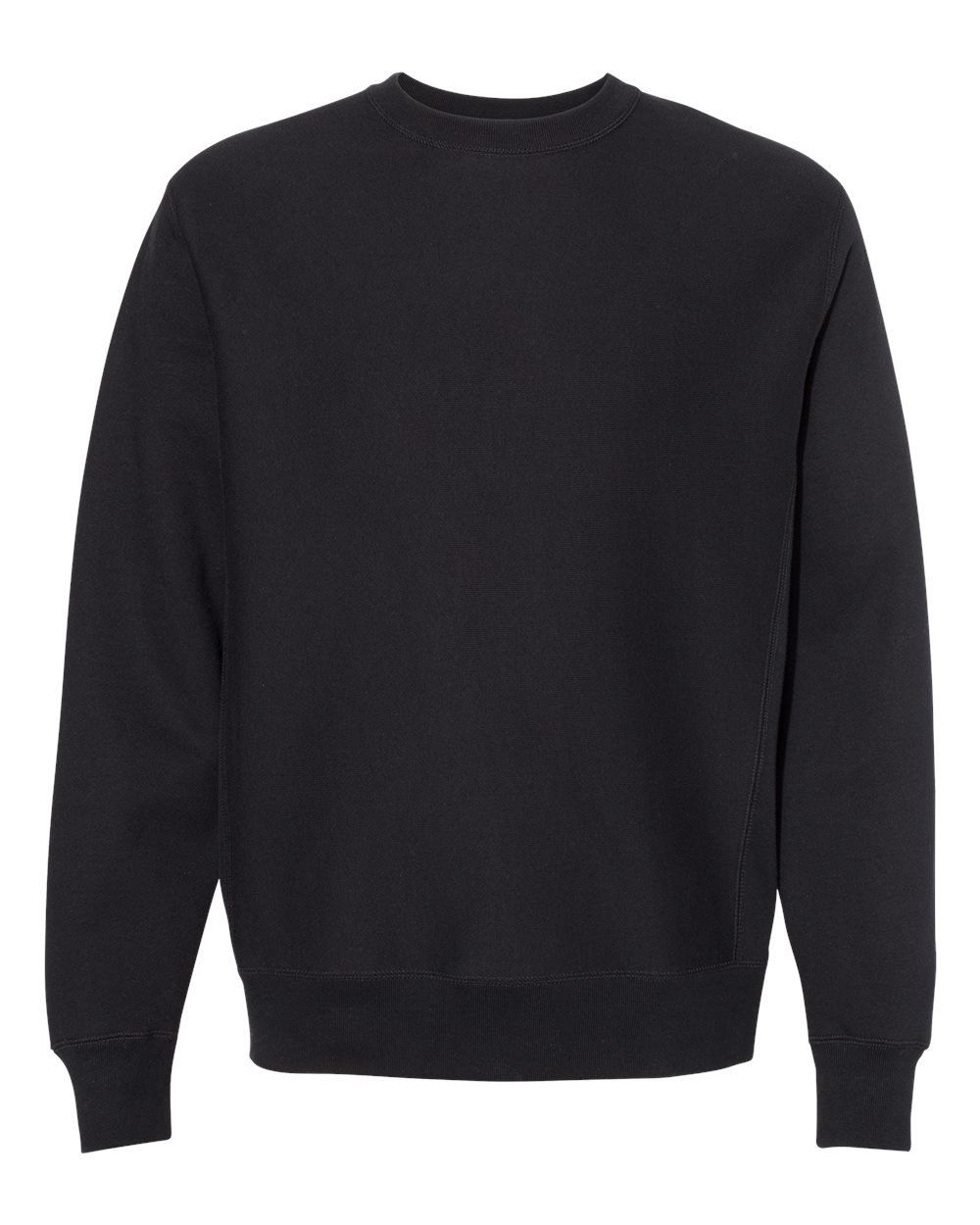 Independent Trading Co Premium Heavyweight Cross Grain Sweatshirt in Black