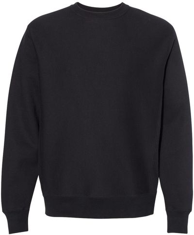 Am image of a Custom Independent Trading Co Premium Heavyweight Cross Grain Sweatshirt in Black!