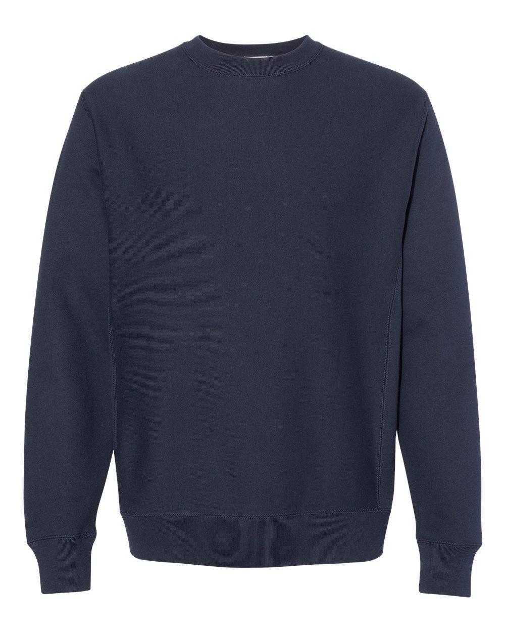 Independent Trading Co Premium Heavyweight Cross Grain Sweatshirt in Classic Navy