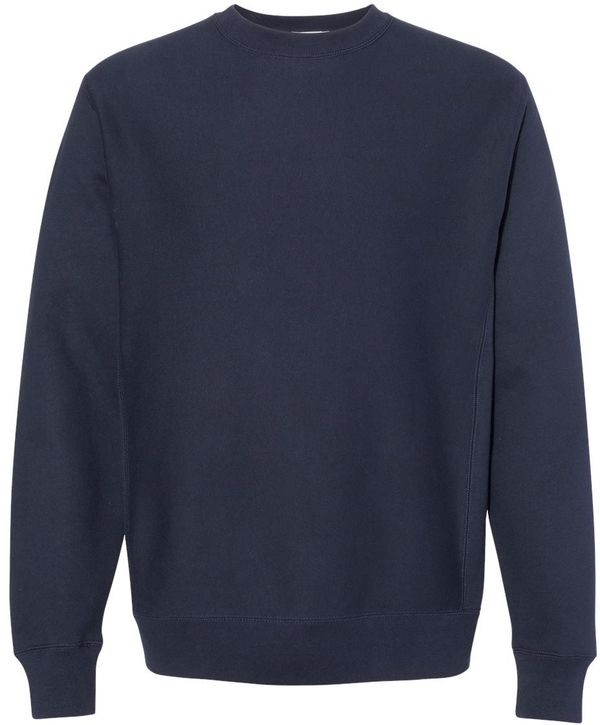 Am image of a Custom Independent Trading Co Premium Heavyweight Cross Grain Sweatshirt in Classic Navy!