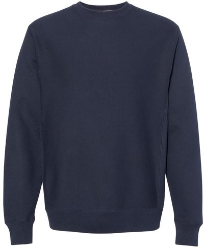 Am image of a Custom Independent Trading Co Premium Heavyweight Cross Grain Sweatshirt in Classic Navy!