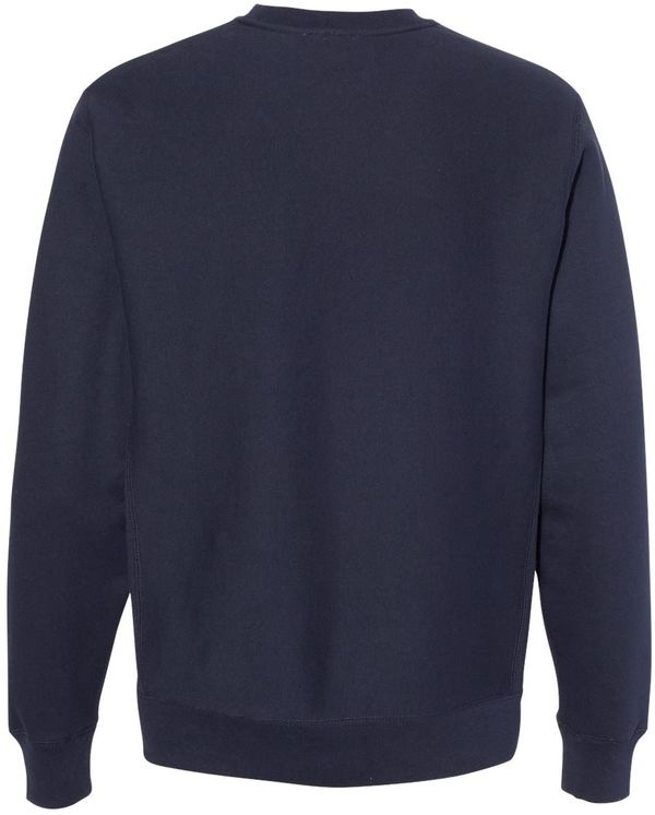 Am image of a Custom Independent Trading Co Premium Heavyweight Cross Grain Sweatshirt in Classic Navy!