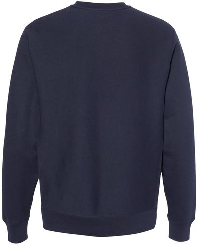 Am image of a Custom Independent Trading Co Premium Heavyweight Cross Grain Sweatshirt in Classic Navy!