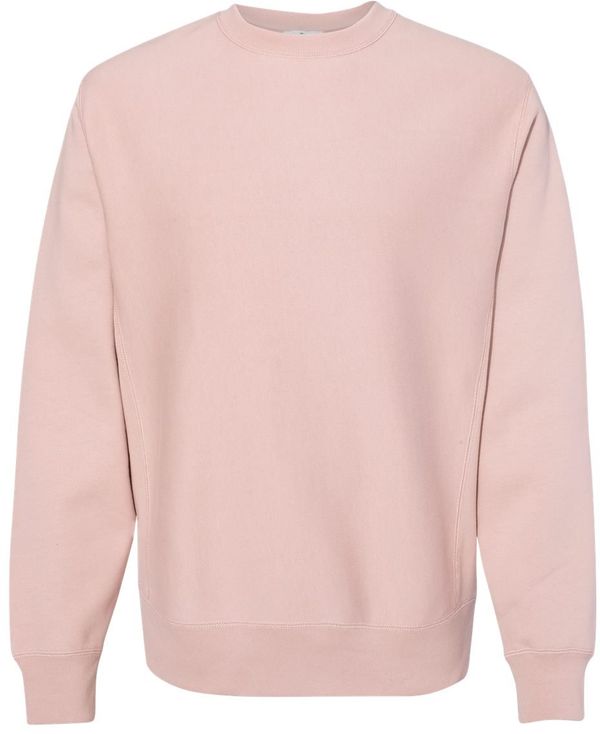 Am image of a Custom Independent Trading Co Premium Heavyweight Cross Grain Sweatshirt in Dusty Pink!