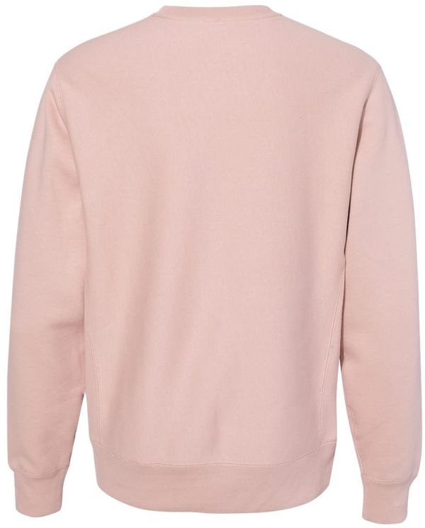 Am image of a Custom Independent Trading Co Premium Heavyweight Cross Grain Sweatshirt in Dusty Pink!