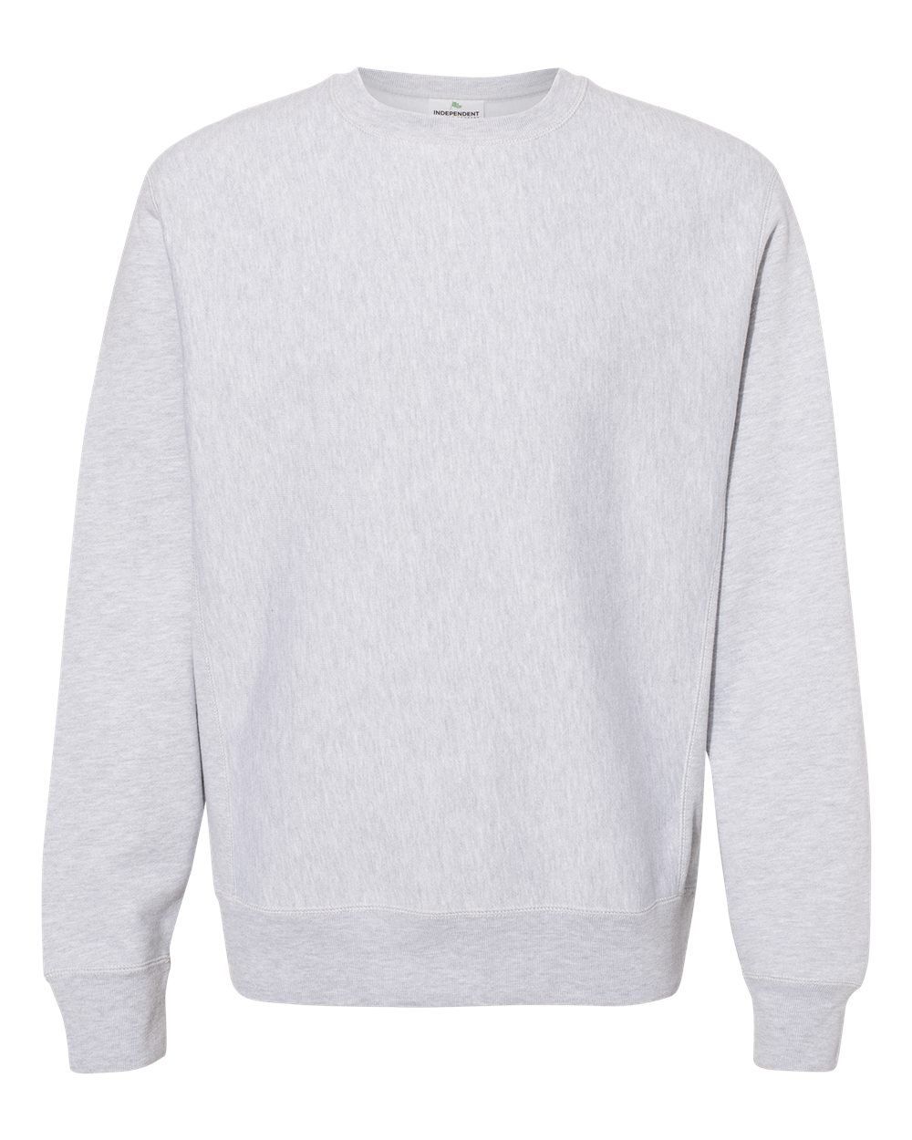 Independent Trading Co Premium Heavyweight Cross Grain Sweatshirt in Grey Heather