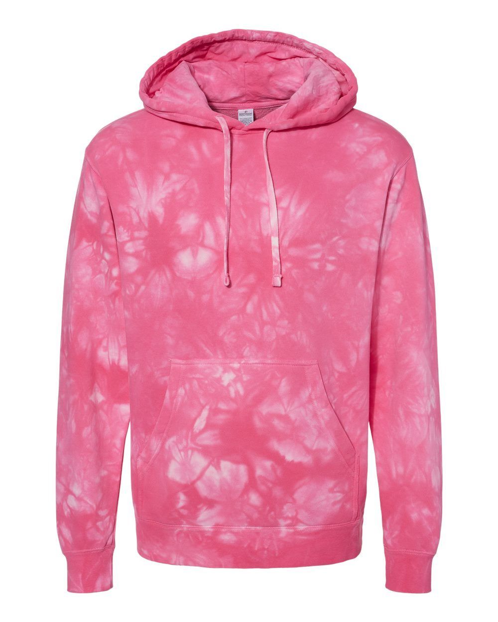 Midweight Tie Dyed Hooded Sweatshirt in Tie Dye Pink