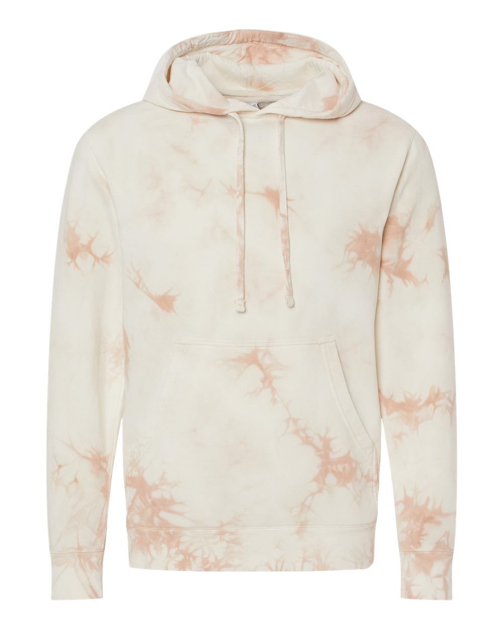 Midweight Tie Dyed Hooded Sweatshirt in Tie Dye Dusty Pink