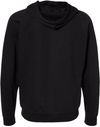 Am image of a Custom Independent Trading Co Icon Unisex Lightweight Loopback Terry Full Zip Hooded Sweatshirt in Black!