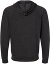 Am image of a Custom Independent Trading Co Icon Unisex Lightweight Loopback Terry Full Zip Hooded Sweatshirt in Charcoal Heather!
