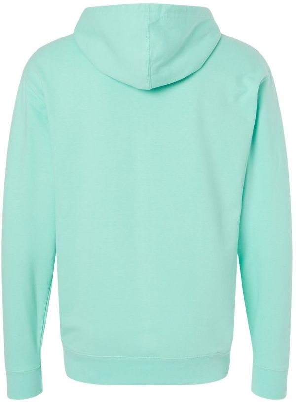 Am image of a Custom INDEPENDENT ADULT MIDWEIGHT HOODED SWEATSHIRT in Mint!