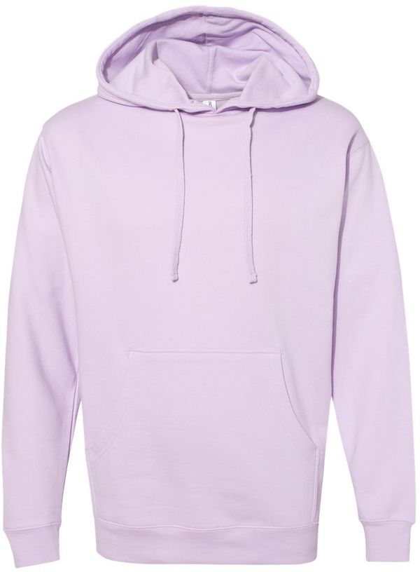 Am image of a Custom INDEPENDENT ADULT MIDWEIGHT HOODED SWEATSHIRT in Lavender!