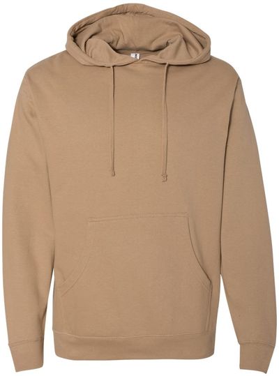 Am image of a Custom INDEPENDENT ADULT MIDWEIGHT HOODED SWEATSHIRT in Sandstone!