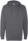 Am image of a Custom INDEPENDENT ADULT MIDWEIGHT HOODED SWEATSHIRT in Charcoal!