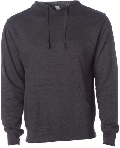 Am image of a Custom INDEPENDENT ADULT MIDWEIGHT HOODED SWEATSHIRT in Charcoal Heather!