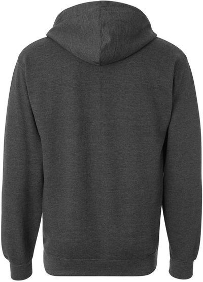 Am image of a Custom INDEPENDENT ADULT MIDWEIGHT HOODED SWEATSHIRT in Charcoal Heather!