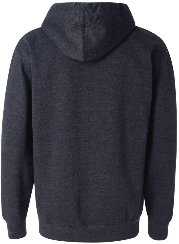 Am image of a Custom INDEPENDENT ADULT MIDWEIGHT HOODED SWEATSHIRT in Classic Navy Heather!