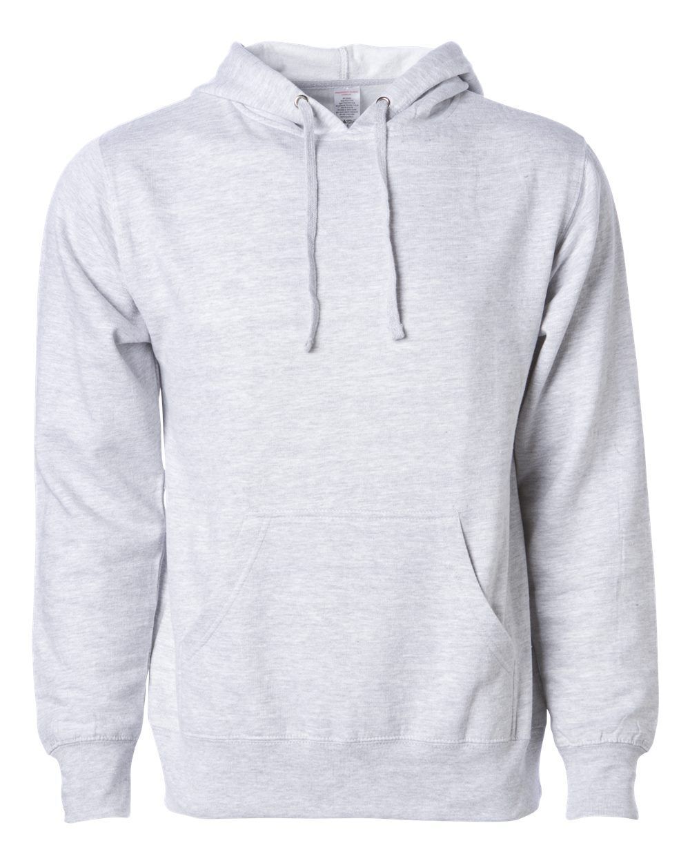 INDEPENDENT ADULT MIDWEIGHT HOODED SWEATSHIRT in Grey Heather