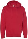 Am image of a Custom INDEPENDENT ADULT MIDWEIGHT HOODED SWEATSHIRT in Red!