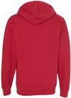 Am image of a Custom INDEPENDENT ADULT MIDWEIGHT HOODED SWEATSHIRT in Red!