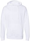 Am image of a Custom INDEPENDENT ADULT MIDWEIGHT HOODED SWEATSHIRT in White!