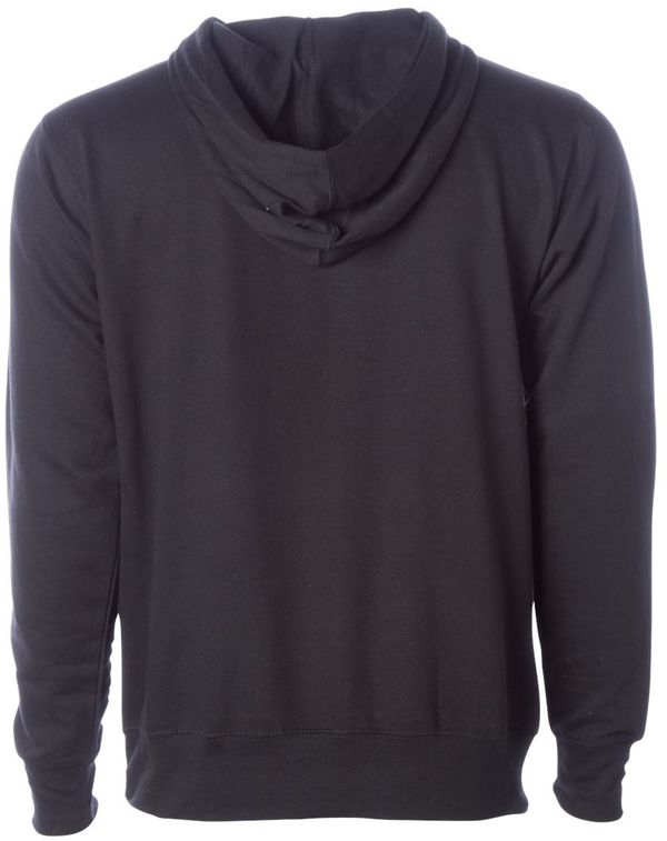 Am image of a Custom INDEPENDENT ADULT MIDWEIGHT HOODED SWEATSHIRT in Black!