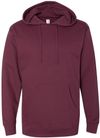 Am image of a Custom INDEPENDENT ADULT MIDWEIGHT HOODED SWEATSHIRT in Maroon!