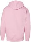 Am image of a Custom INDEPENDENT ADULT MIDWEIGHT HOODED SWEATSHIRT in Light Pink!