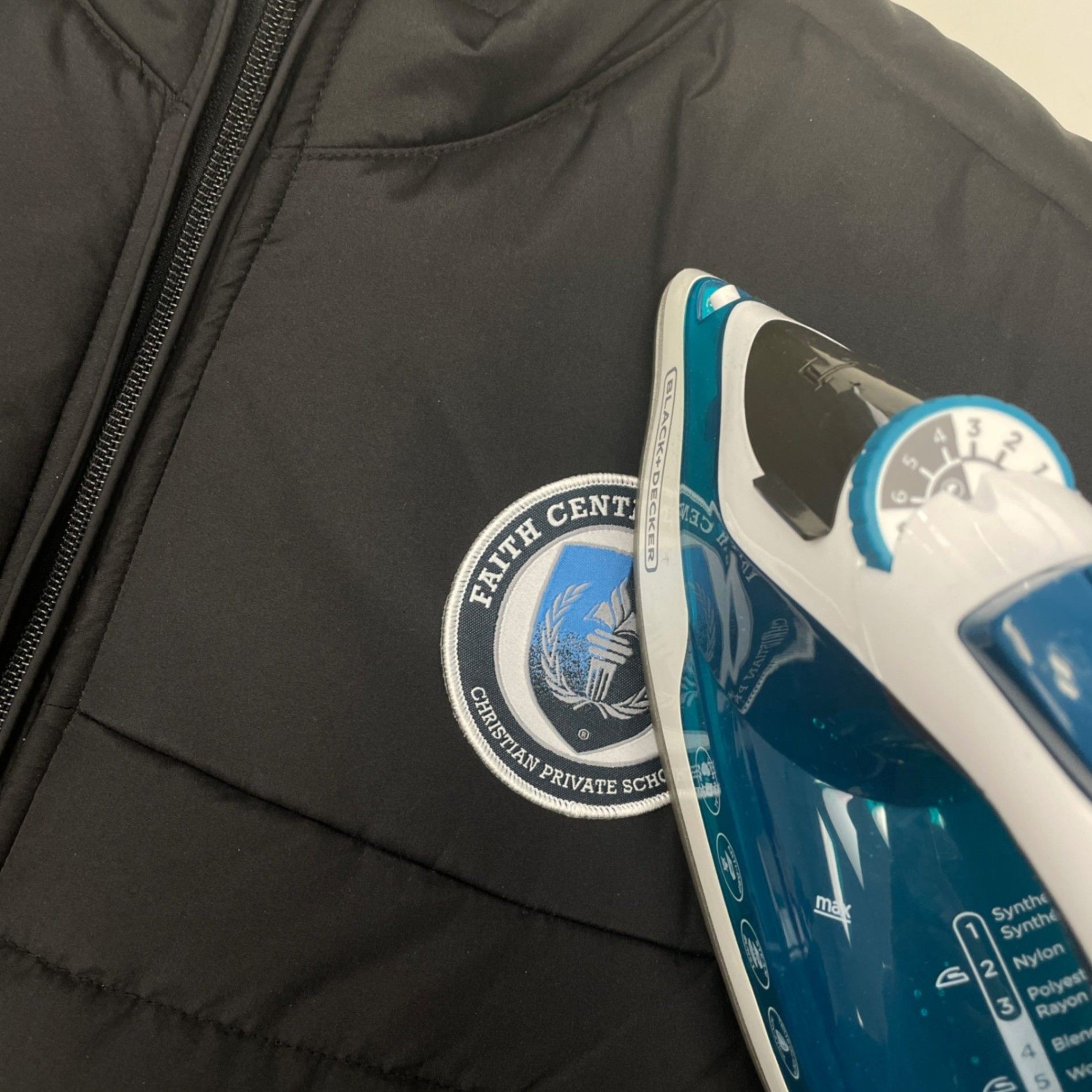 You can choose Adhesive backing for your custom woven patch.