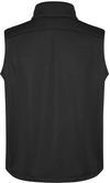 Am image of a Custom Biz Collection Mens Soft Shell Vest in Black!