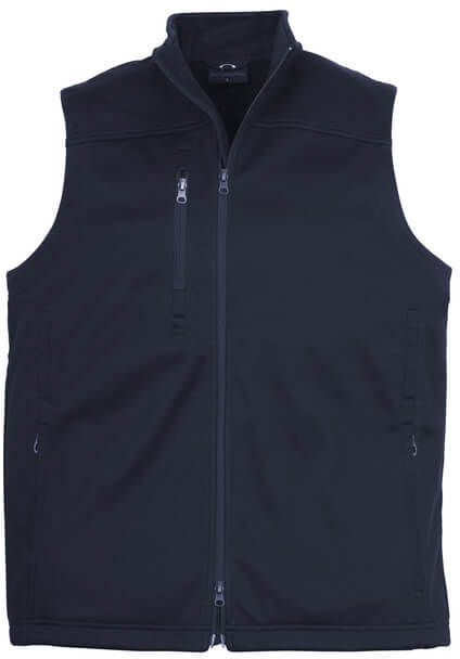 Biz Collection Mens Soft Shell Vest in Navy