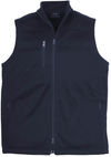 Am image of a Custom Biz Collection Mens Soft Shell Vest in Navy!