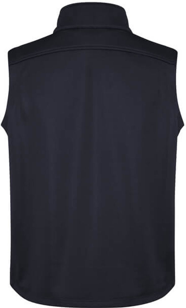 Am image of a Custom Biz Collection Mens Soft Shell Vest in Navy!