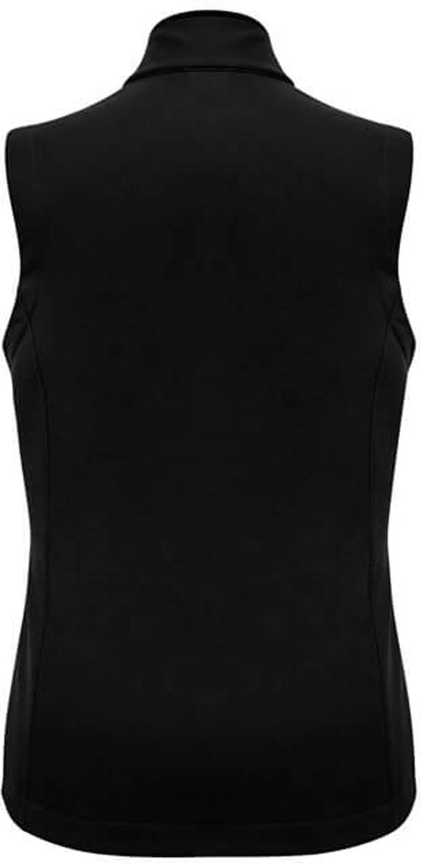 Am image of a Custom Biz Collection Ladies Apex Vest in Black!