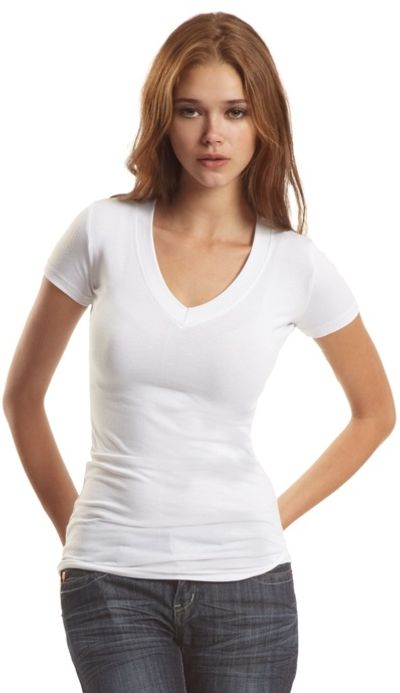 An image of a Custom Jerico Bamboo Stretch Deep V Neck!