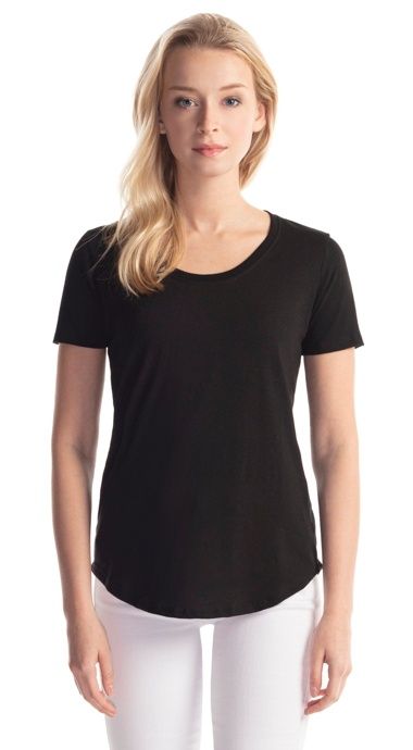 Jerico Ladies Bamboo Relaxed Fit Scoop Bottom T Shirt